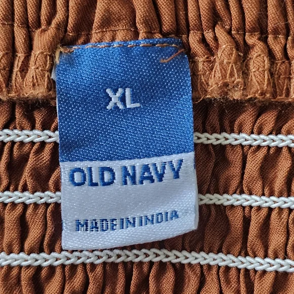 Old Navy Off Shoulder Smocked Babydoll Swing Blouse Cotton Womens XL NWT - Picture 6 of 12